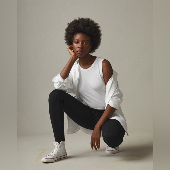 American Giant | Double Knit Ponte Slim Pant Front Pocket in Black Size 16 - Picture 4 of 13